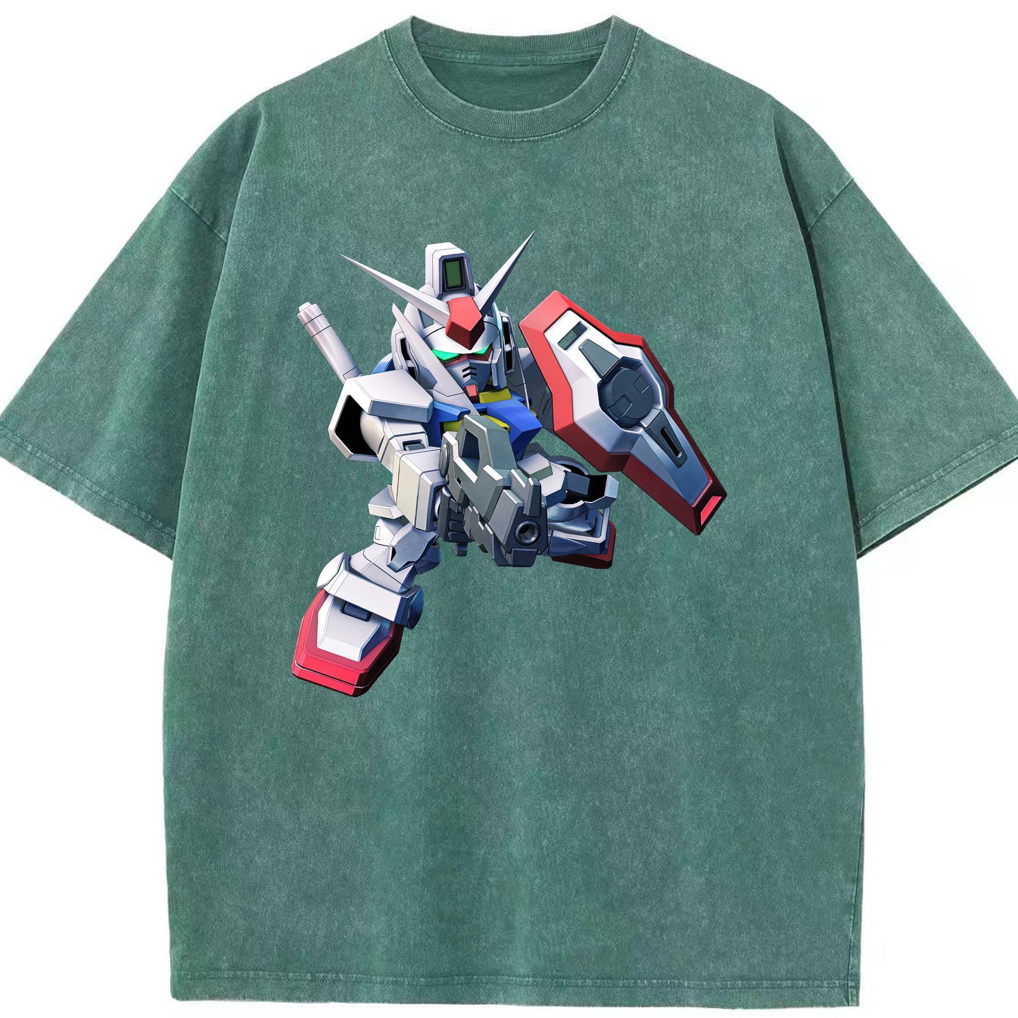（画像用） 機動戦士ガンダム Mobile Suit Gundam 綿100% ヴィンテージ風 半袖Tシャツ（フロントプリント）